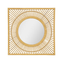 Miroir "Edvin", bambou, 66x66 cm