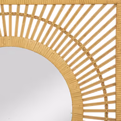 Miroir "Edvin", bambou, 66x66 cm