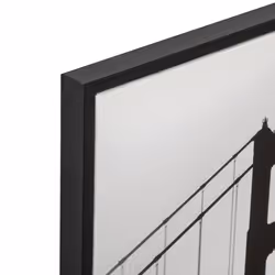Toile imprimée "Billy", bois, noir et blanc, 60x90 cm