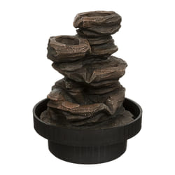 Fontaine "Sharmila", résine, noir, H22,5 cm