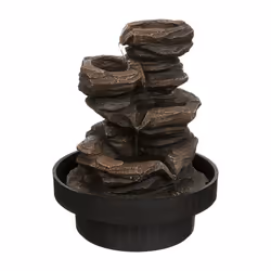Fontaine "Sharmila", résine, noir, H22,5 cm