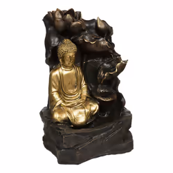 Fontaine "Kalyani", résine, doré, H39,5 cm