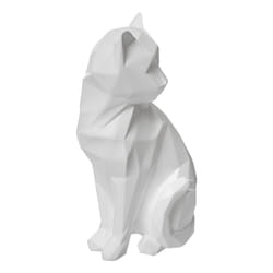 Statuette "Chat", résine, blanc, H20 c