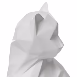 Statuette "Chat", résine, blanc, H20 c