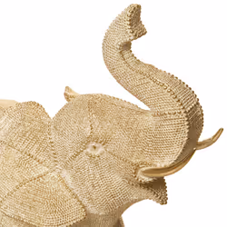 Statuette "Éléphant", résine, doré, H37,5 cm