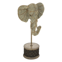Statuette "Éléphant", résine, doré, H44 cm