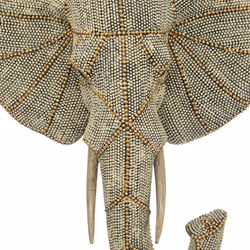 Statuette "Éléphant", résine, doré, H44 cm
