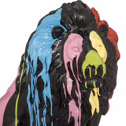 Statuette "Lion", noir, 46x60 cm