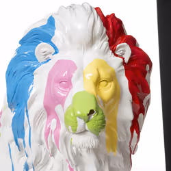 Statuette "Lion", blanc, 46x60 cm