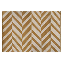 Tapis extérieur et intérieur, jaune ocre, 120x160 cm