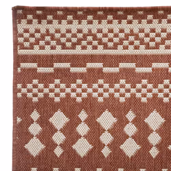 Tapis extérieur et intérieur rose terracotta