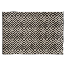 Tapis extérieur et intérieur, noir et blanc, 150x230 cm