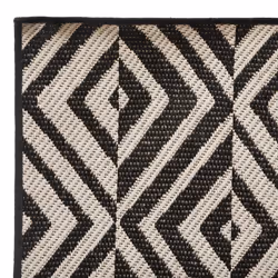 Tapis extérieur et intérieur, noir et blanc, 150x230 cm