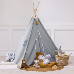 Tipi enfant "Wapi", coton et peuplier, bleu
