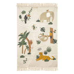 Tapis rectangle coton jungle 100 x 150 cm