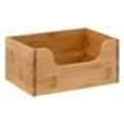 Panier de Rangement Empilable Bambou 31cm Beige