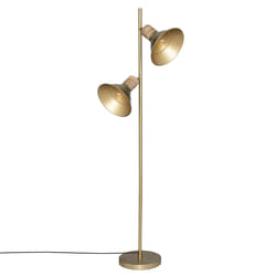 Lampadaire "Bota", métal et marbre, doré, H151 cm