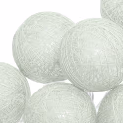Guirlande LED, 20 boules, vert céladon