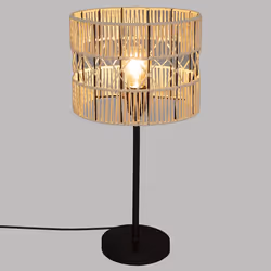 Lampe "Caly", métal, noir, H47 cm