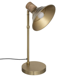 Lampe "Bota", métal et marbre, doré, H45 cm