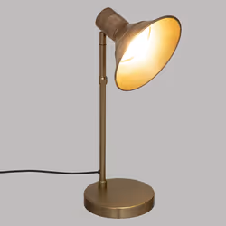 Lampe "Bota", métal et marbre, doré, H45 cm