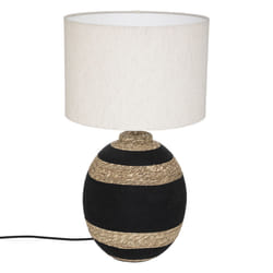 Lampe boule "Jorik", métal, noir, H58 cm