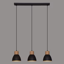 Suspension "Desy", métal, noir, D15 cm