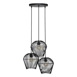 Suspension "Jena", métal, noir, D26 cm