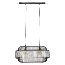 Suspension "Stora", métal filaire, noir, L72,5 cm