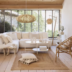 Lampadaire "Liby", bambou, H173 cm