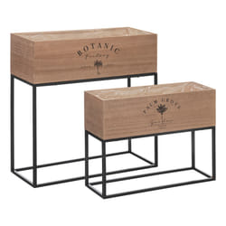 Set de 2 jardinères "Bota", bois