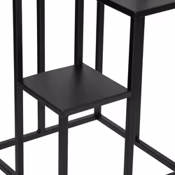 Porte-plante, métal, noir, H86,5 cm