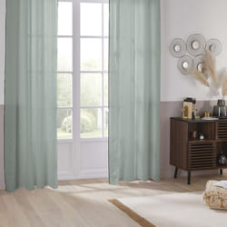 Rideau "Linah" en lin vert céladon 130x260 cm