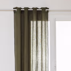 Rideau en lin vert kaki 130x260 cm "Linah" - Vue supplémentaire 2