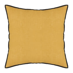 Coussin "Linah", coton, jaune ocre, 45x45 cm