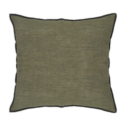 Coussin "Linah", coton, vert kaki, 45x45 cm