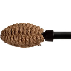 Atmosphera - Tringle noire extensible embouts naturels