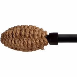 Tringle noire extensible embouts naturels