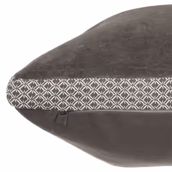 Coussin "Otto", velours, gris, 55x55 cm