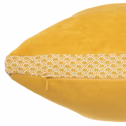 Coussin"Otto", velours, jaune ocre, 55x55 cm