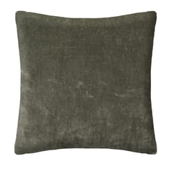 Coussin "Otto", velours, vert kaki, 55x55 cm