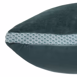 Coussin "Otto", velours, bleu canard, 55x55 cm