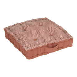 Coussin de sol "Otto", coton, rose terracotta, 40x40 cm