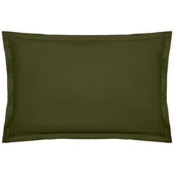 Taie d oreiller Carina coton 50x70cm vert kaki Atmosphera créateur d'intérieur