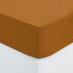 Drap-housse Carina en coton 90x190cm moutarde Atmosphera créateur d'intérieur