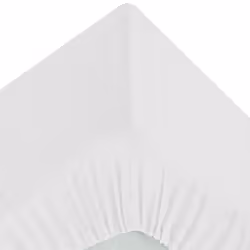 Drap-housse, percale, blanc, 90x190 cm