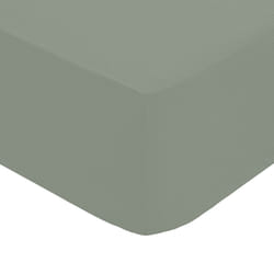 Drap-housse, percale, vert, 90x190 cm