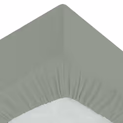 Drap-housse, percale, vert, 90x190 cm