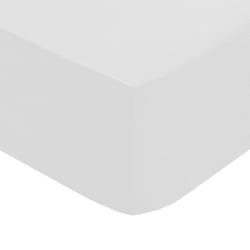 Drap-housse, percale, blanc, 140x190 cm
