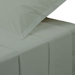 Drap plat, percale, vert, 240x290 cm